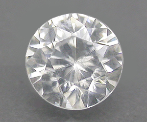 Precioso circón blanco natural con corte de diamante redondo de 5,1 mm. - 3