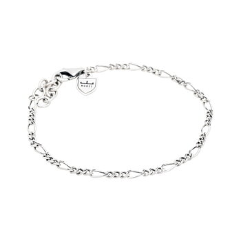 Nobel armband figaro 3mm silver
