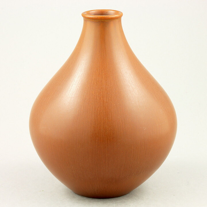 スティグ・リンドベリ  雨粒型のブラウン花瓶 Vase Vitrinシリーズ 1956年 16cm (2)