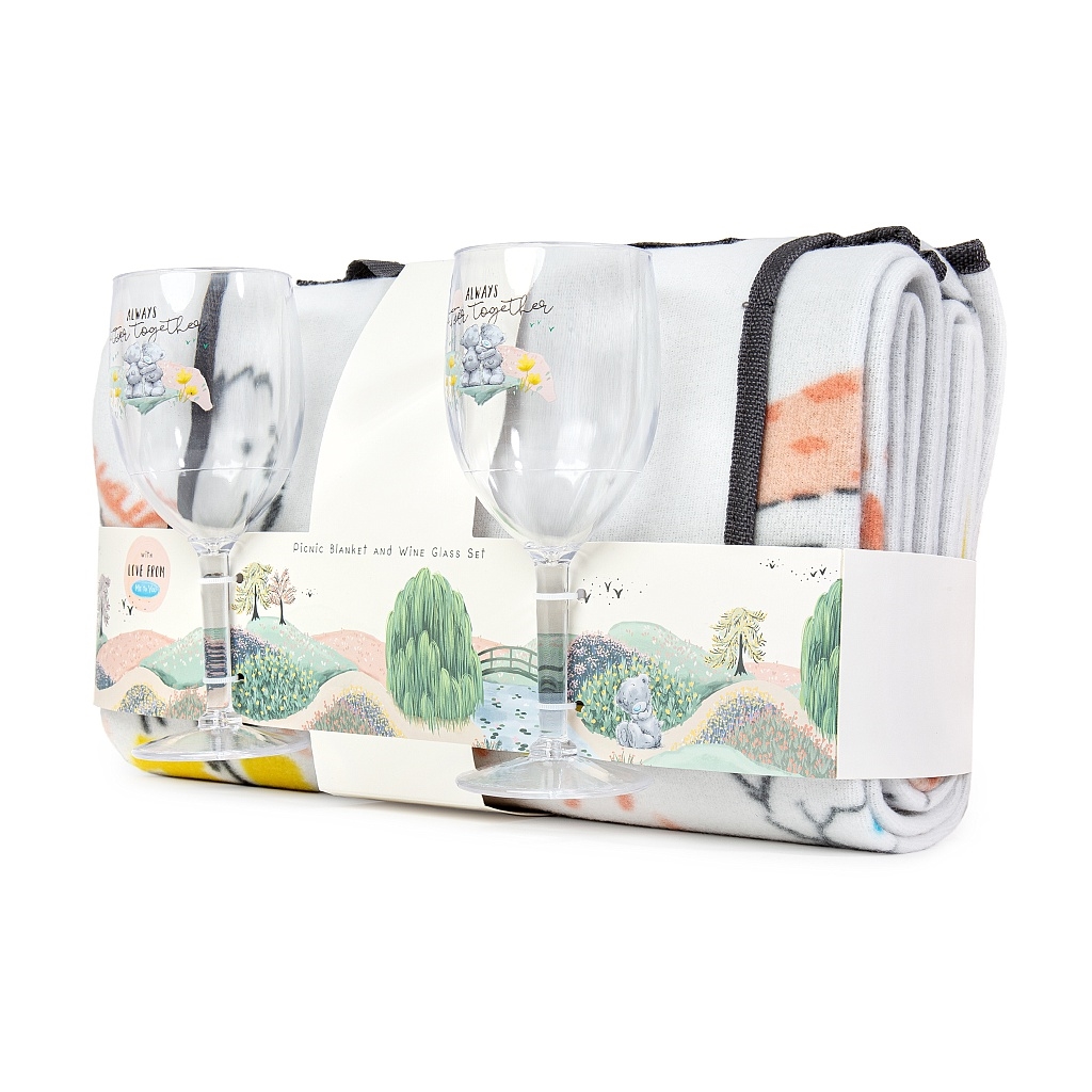Presentset - Picknickfilt + 2 st Vinglas - Me To You  - 3