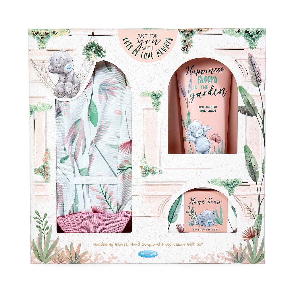 Presentset - Trädgårdshandskar, Tvål + Handkräm - Me To You 