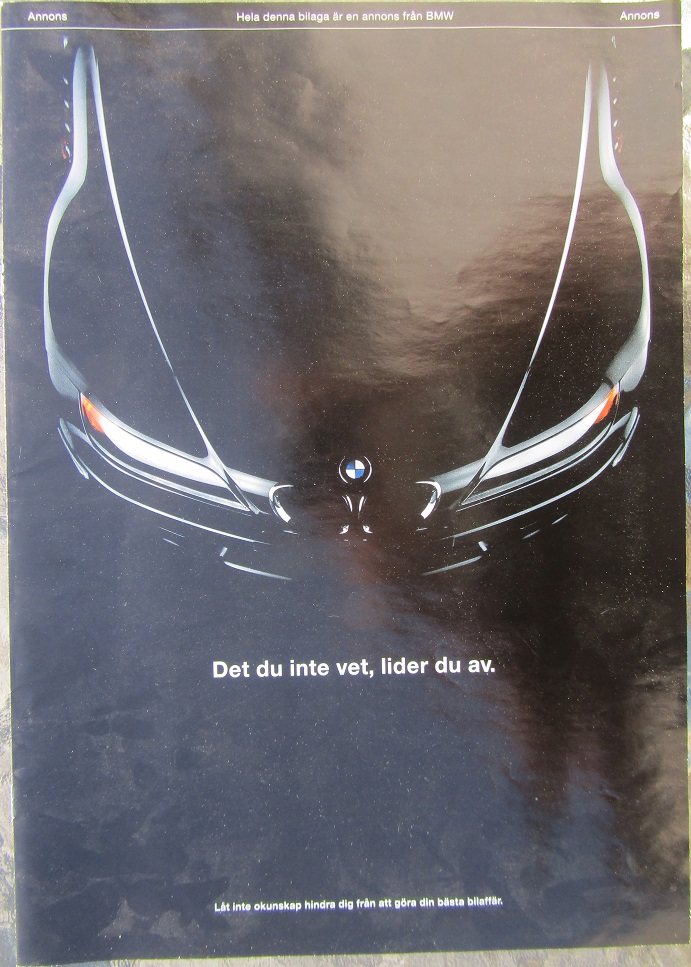 1999 BMW Det du inte vet, lider du av, broschyr