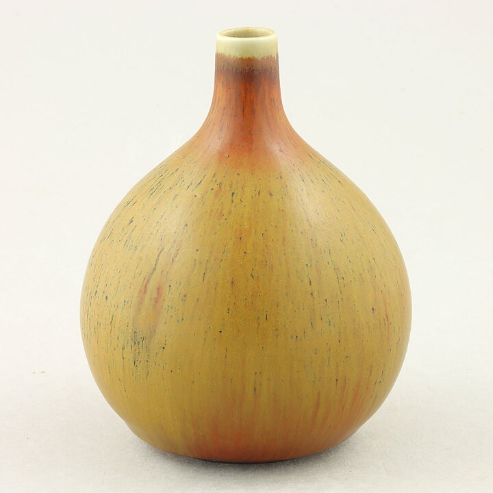Carl-Harry Stålhane (1967) Unique Yellow Swelling Vase 10 cm
