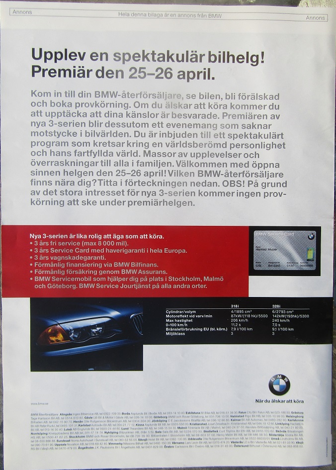 1998 BMW En kärleksförklaring, broschyr - 3