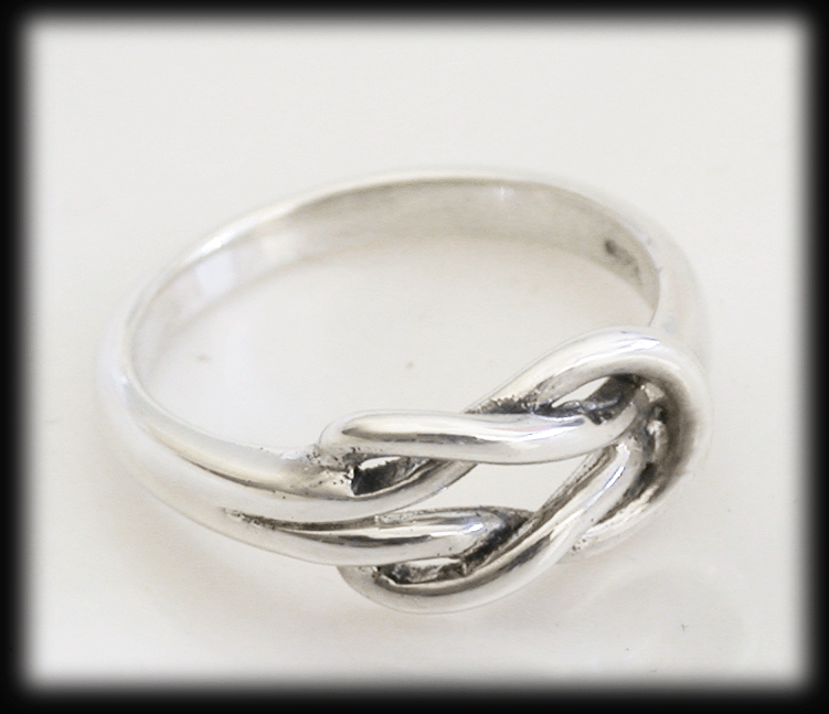 Kärleksknuten i Äkta silver. En evighetsknut ring. - 4