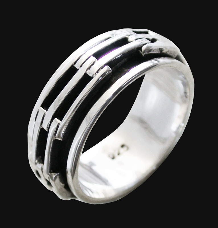 Ring SPINNER MC-Kedja i Äkta silver.