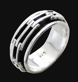 Ring SPINNER MC-Kedja i Äkta silver.