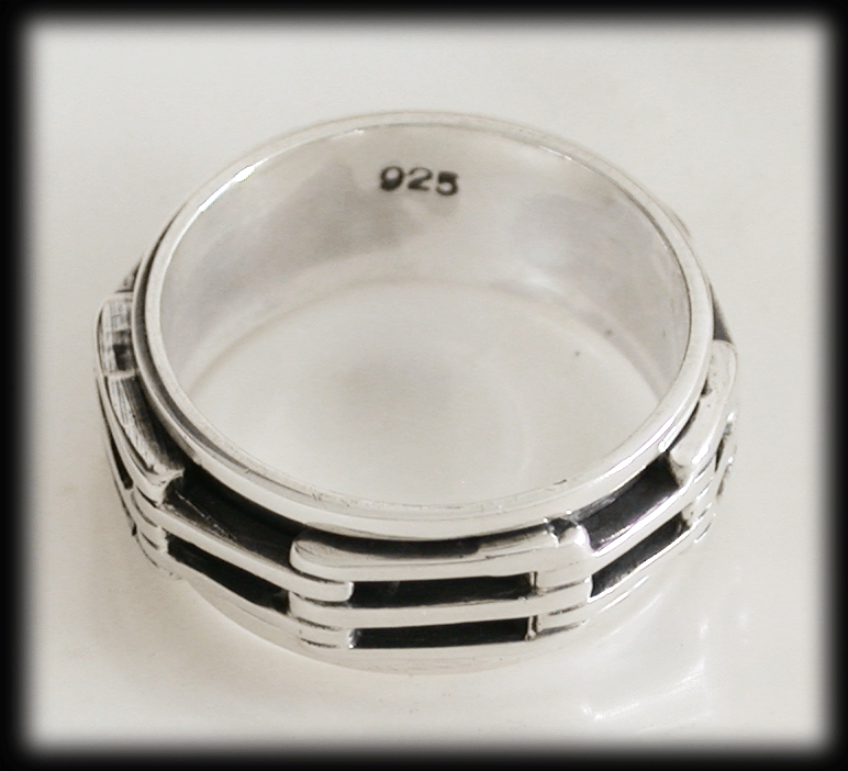 Ring SPINNER MC-Kedja i Äkta silver. - 2