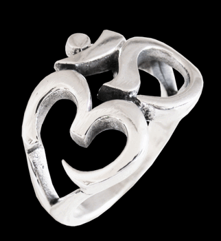 OM, Aum, Ohm ring i Äkta silver.