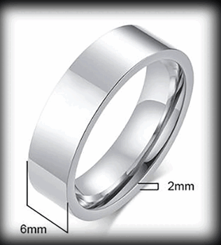 6 mm. Blank stålring.