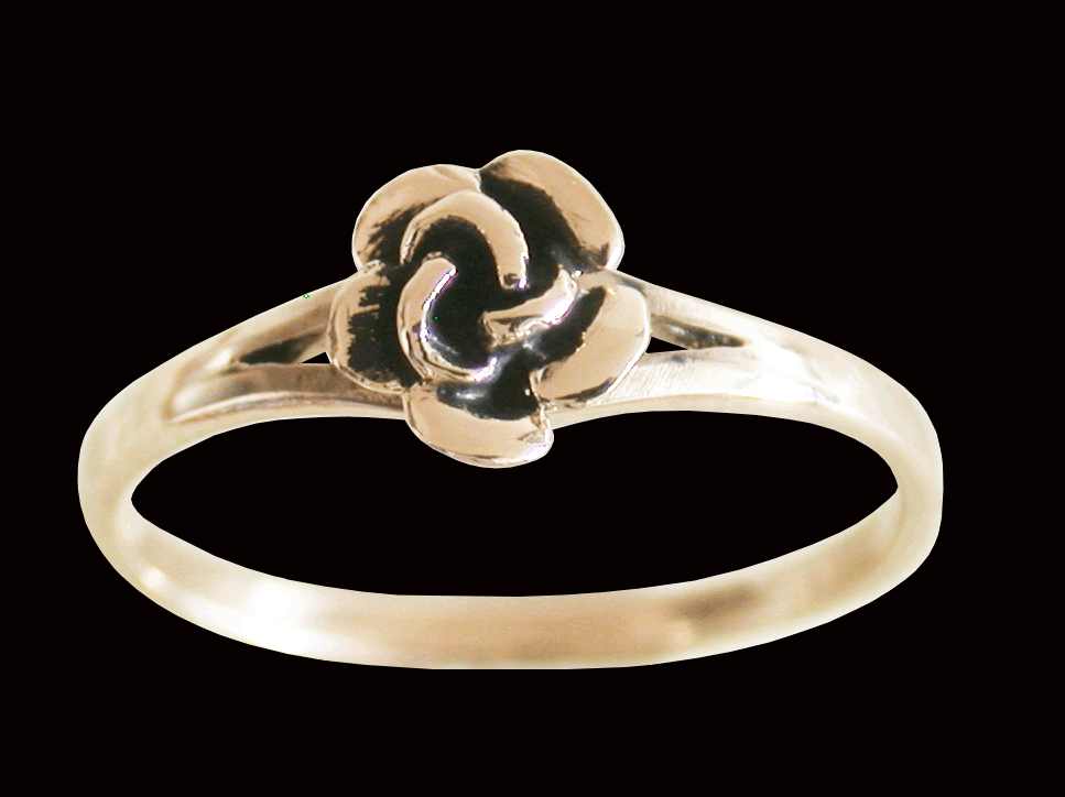 Little rose - Rosring i brons. - 2