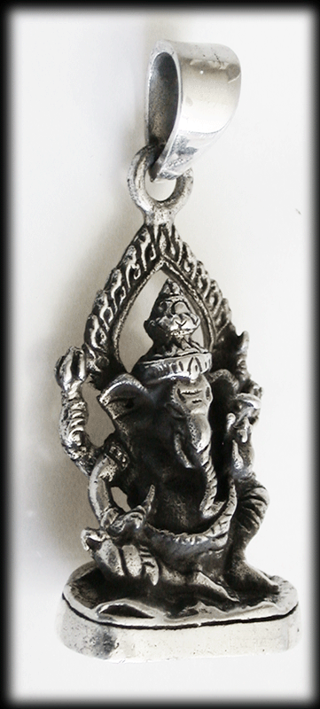 Hängsmycke Ganesh i Äkta silver. - 4