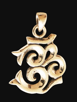 Ohm-smycke / Aum halsband i brons.