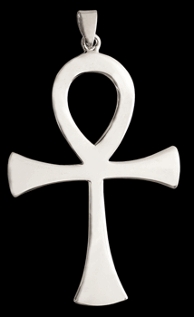 Stort Ankh halsband / Ankhkors hänge i Äkta silver.