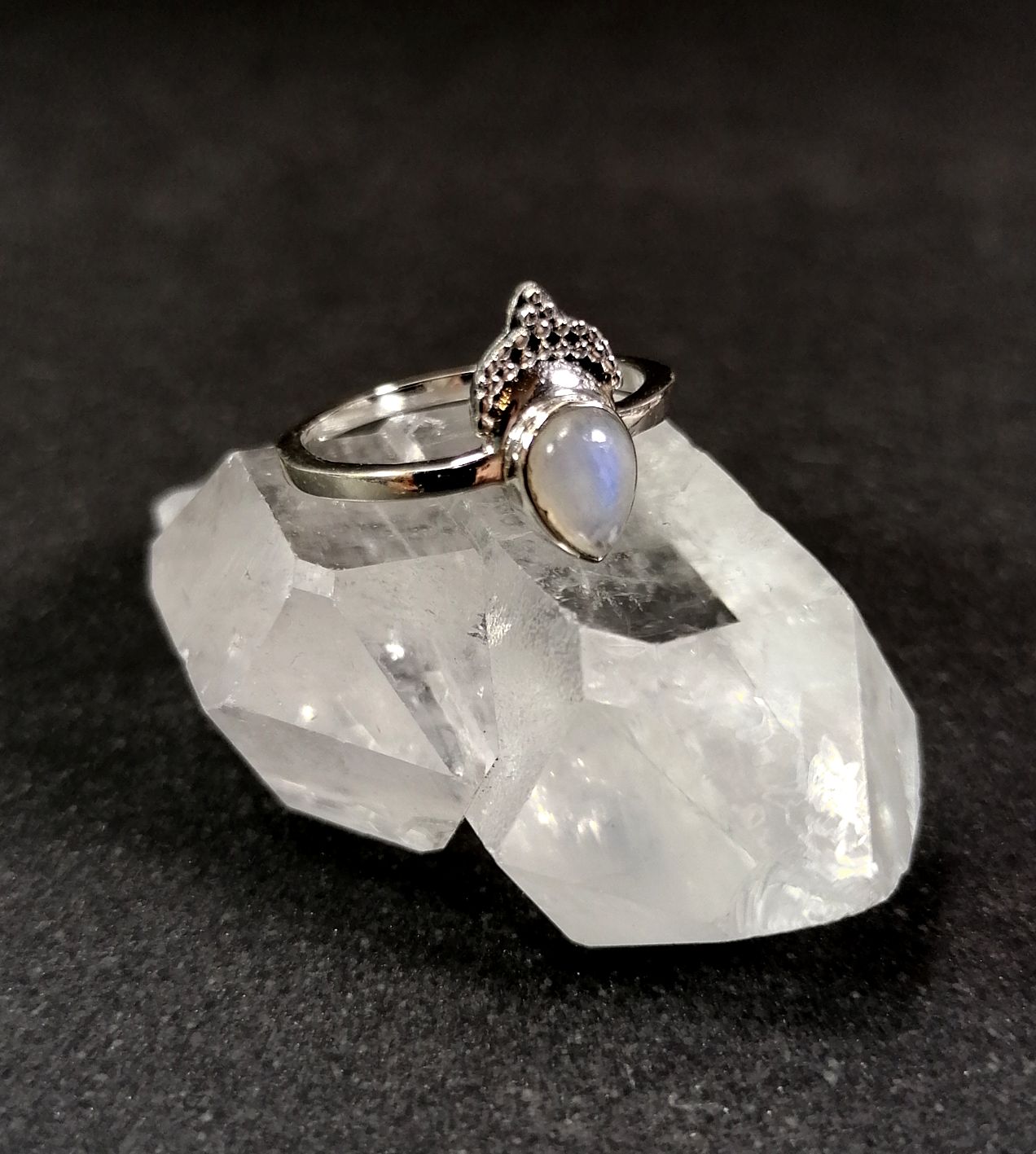 Silverring med Cabochon i olika stenar - 7