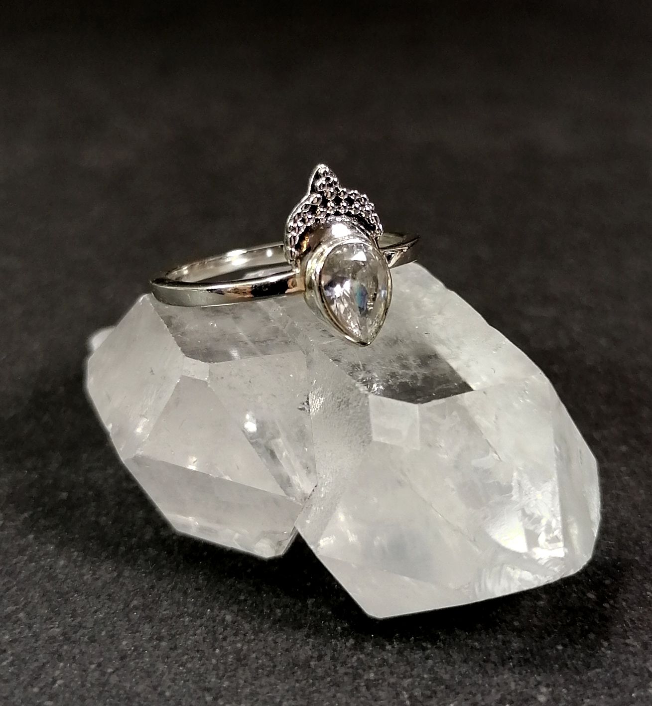 Silverring med Cabochon i olika stenar - 3
