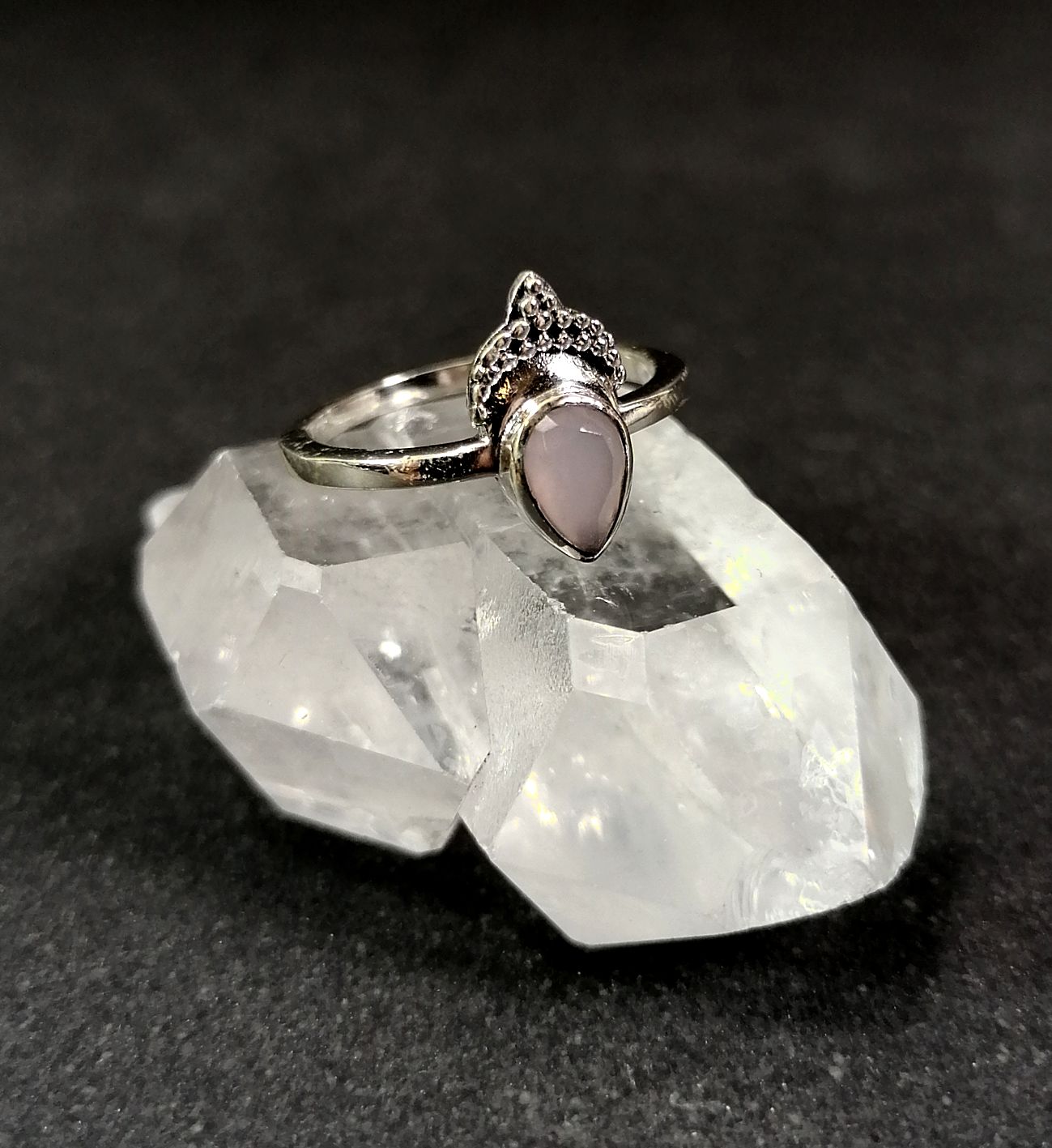 Silverring med Cabochon i olika stenar - 8