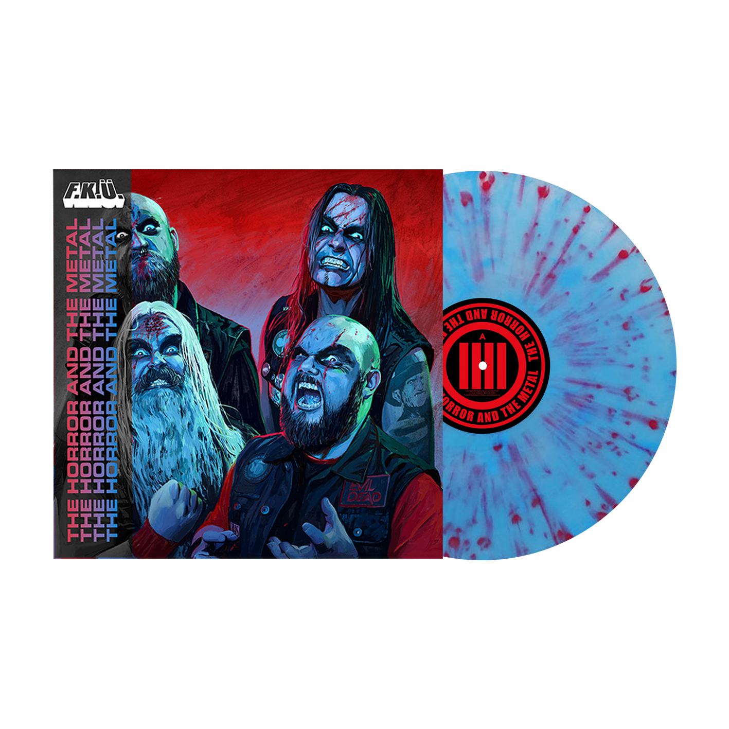 F.K.Ü - THE HORROR AND THE METAL (RED/BLUE SWIRL VINYL LP) LIMITED EDT.