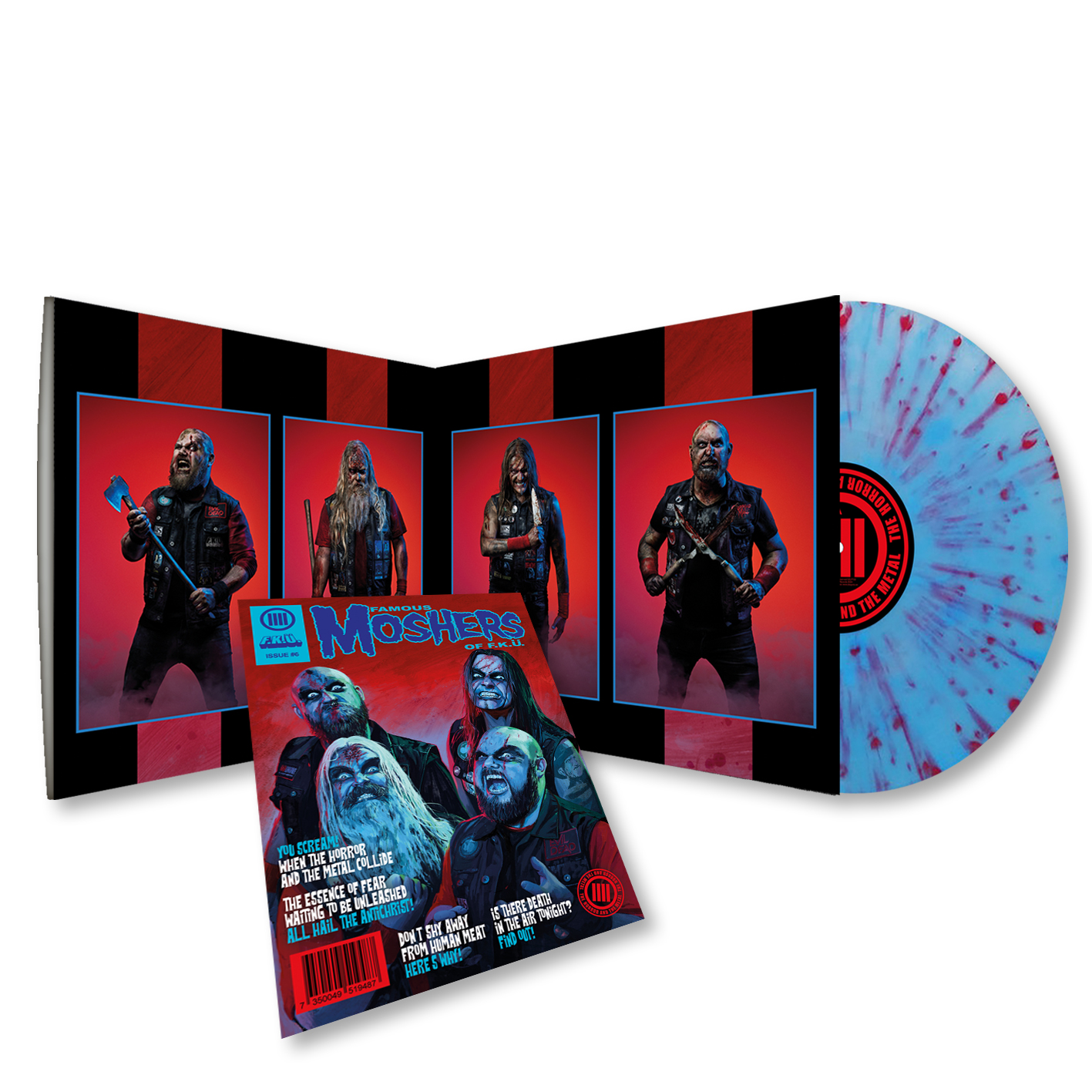F.K.Ü - THE HORROR AND THE METAL (RED/BLUE SWIRL VINYL LP) LIMITED EDT. - 2
