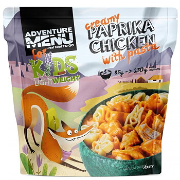 Adventure Menu | Cremet paprikakylling med pasta  | Frysetørret mad | 85g