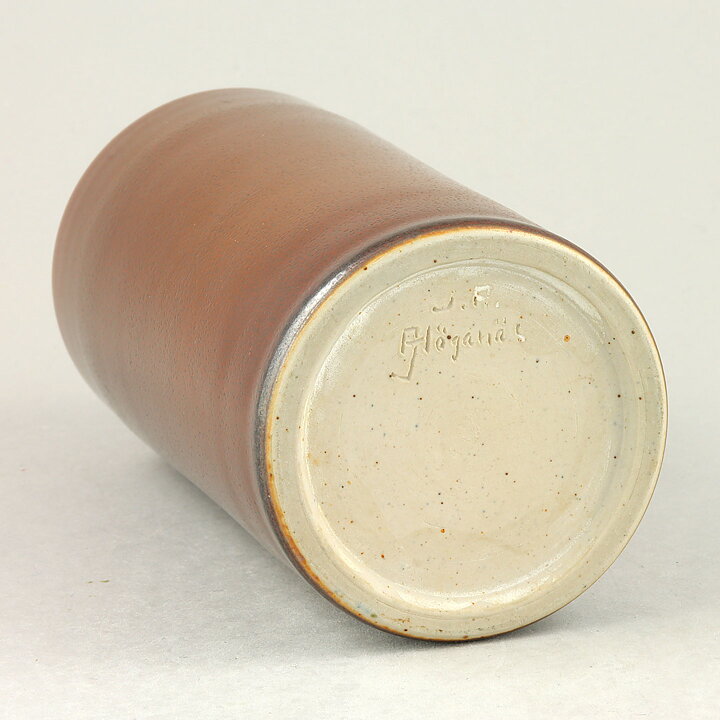 ジョン・アンダーソン  茶色のベース  円筒形  14cm  1950年代