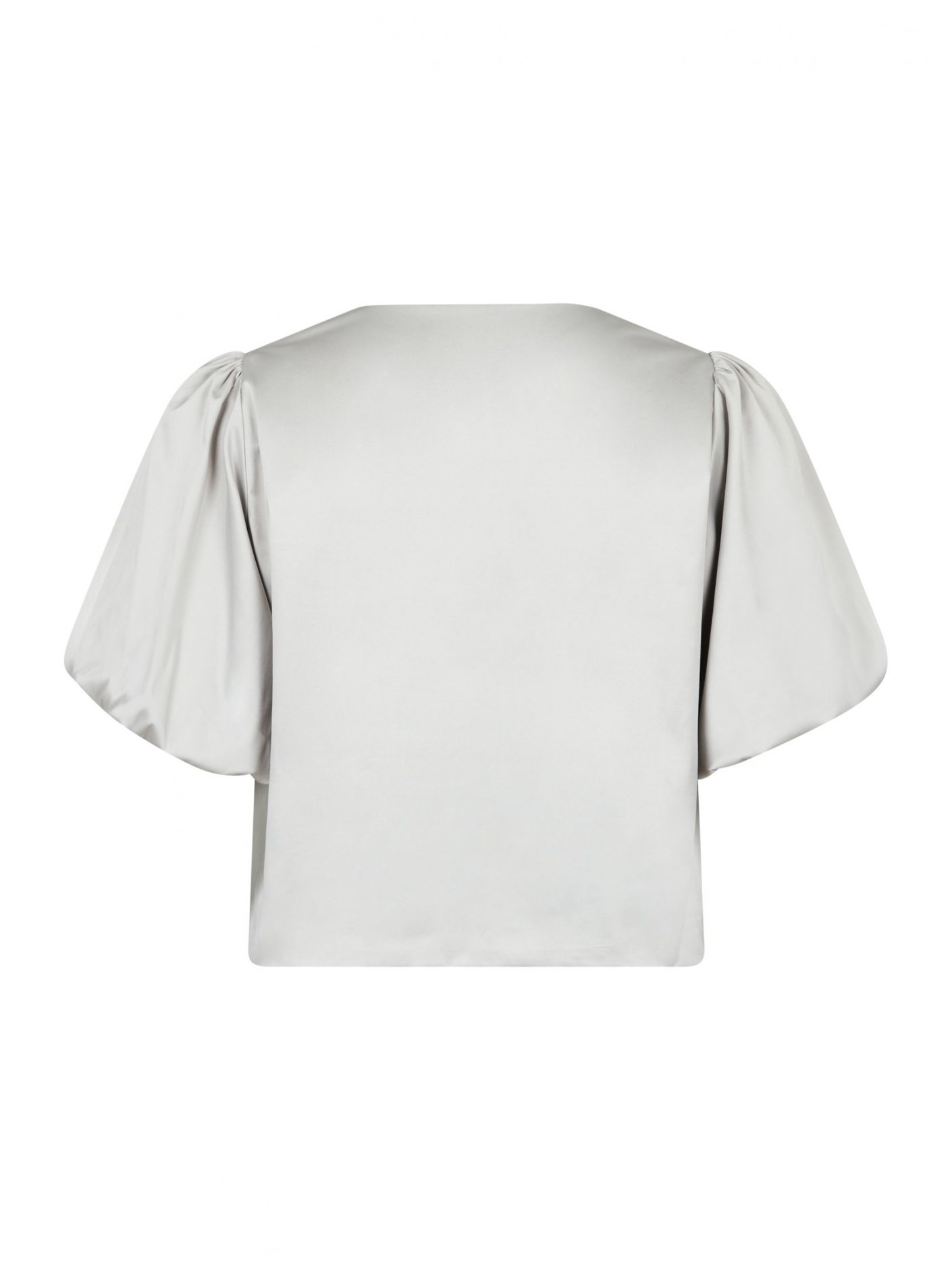 Neo Noir  - Aska Dull Satin Blouse Light grey - 5