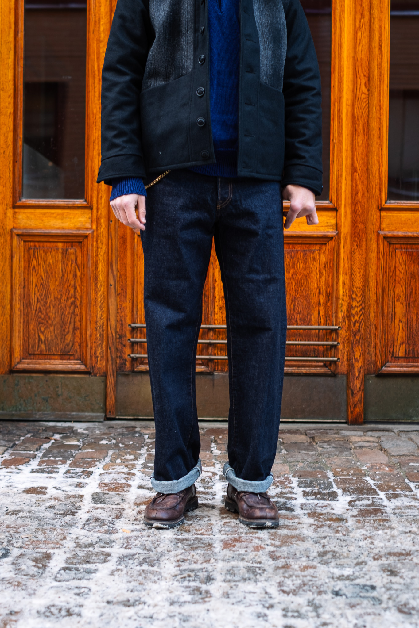 Black Sign - 14oz BS Denim Wide Straight Jeans - 11