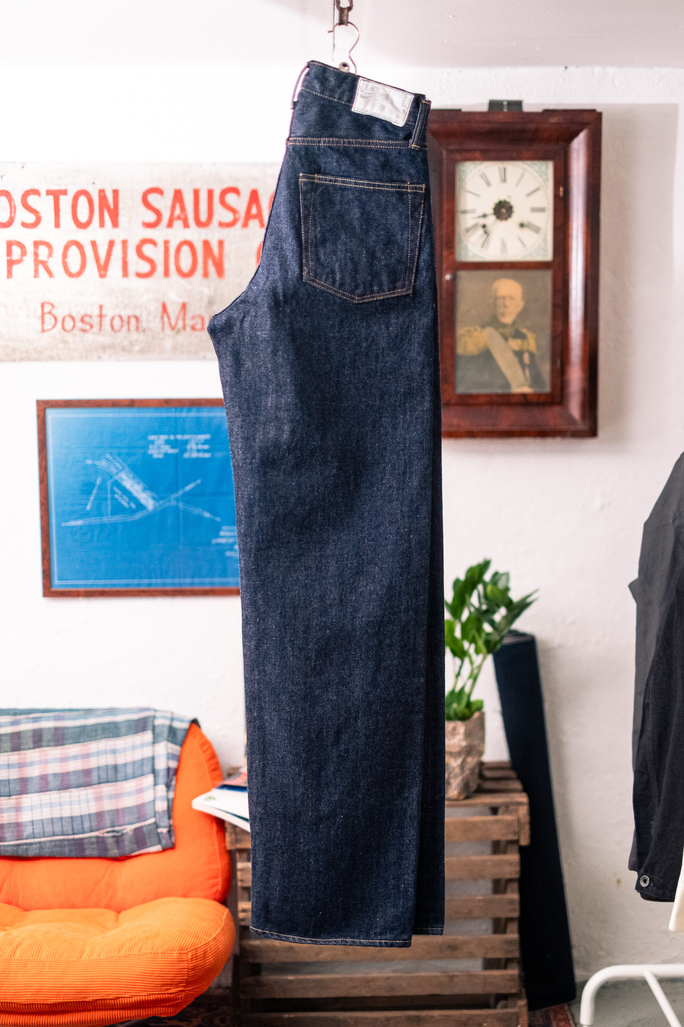 Black Sign - 14oz BS Denim Wide Straight Jeans