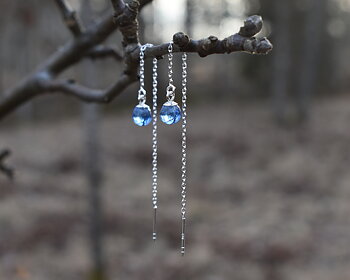 SVALÖ SKY - blue earrings chain