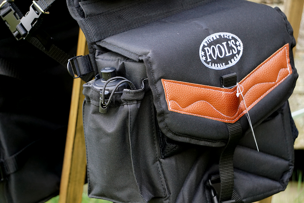 Backpack saddlebag (padded) incl. two bottles (English/Western), black - 5