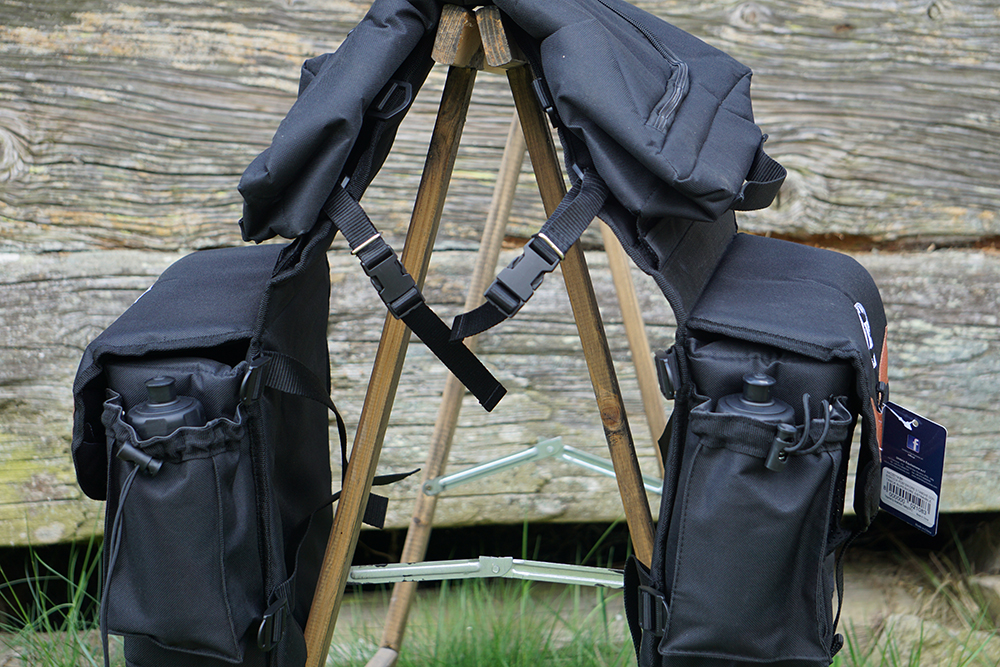 Backpack saddlebag (padded) incl. two bottles (English/Western), black - 6