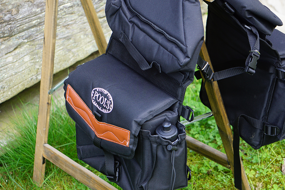 Backpack saddlebag (padded) incl. two bottles (English/Western), black - 7