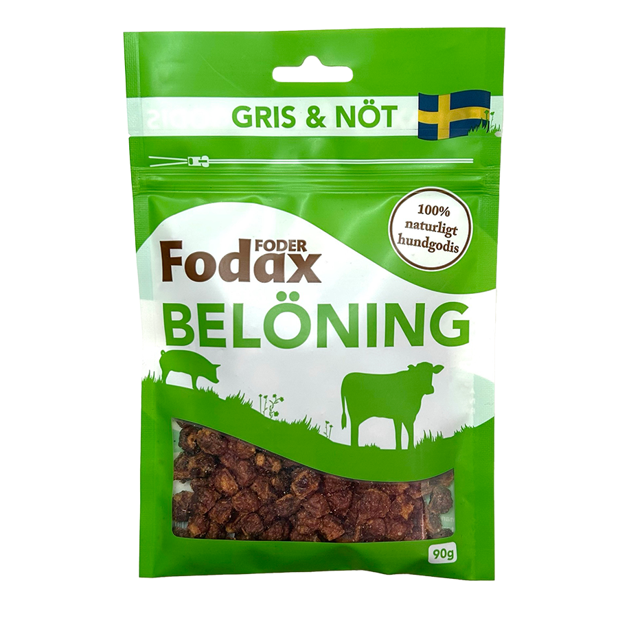 Belöningsgodis Fodax 90g, Gris & Nöt