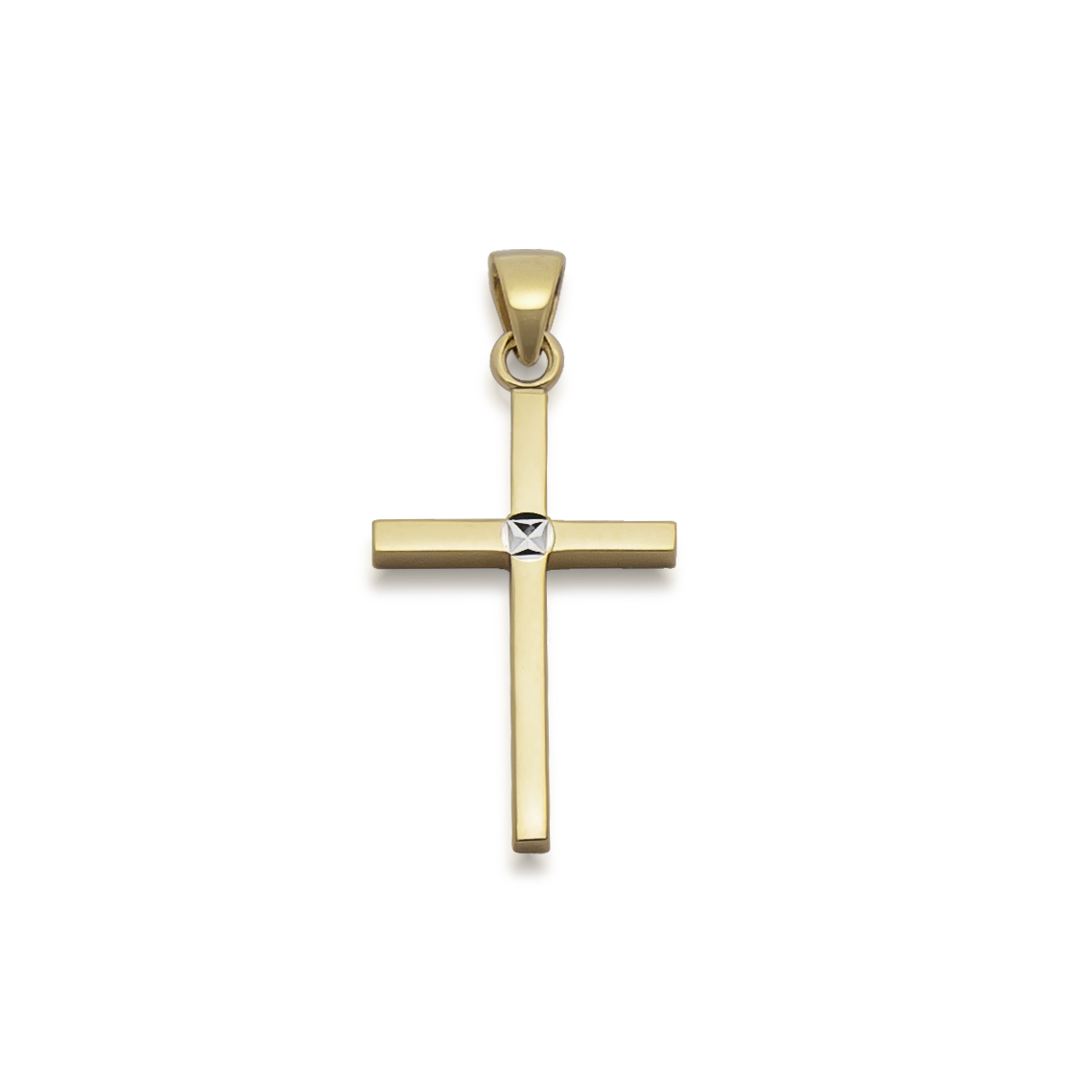 Kultainen risti 18K, jossa VG-facet.