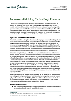 En vuxenutbildning för livslångt lärande - pdf