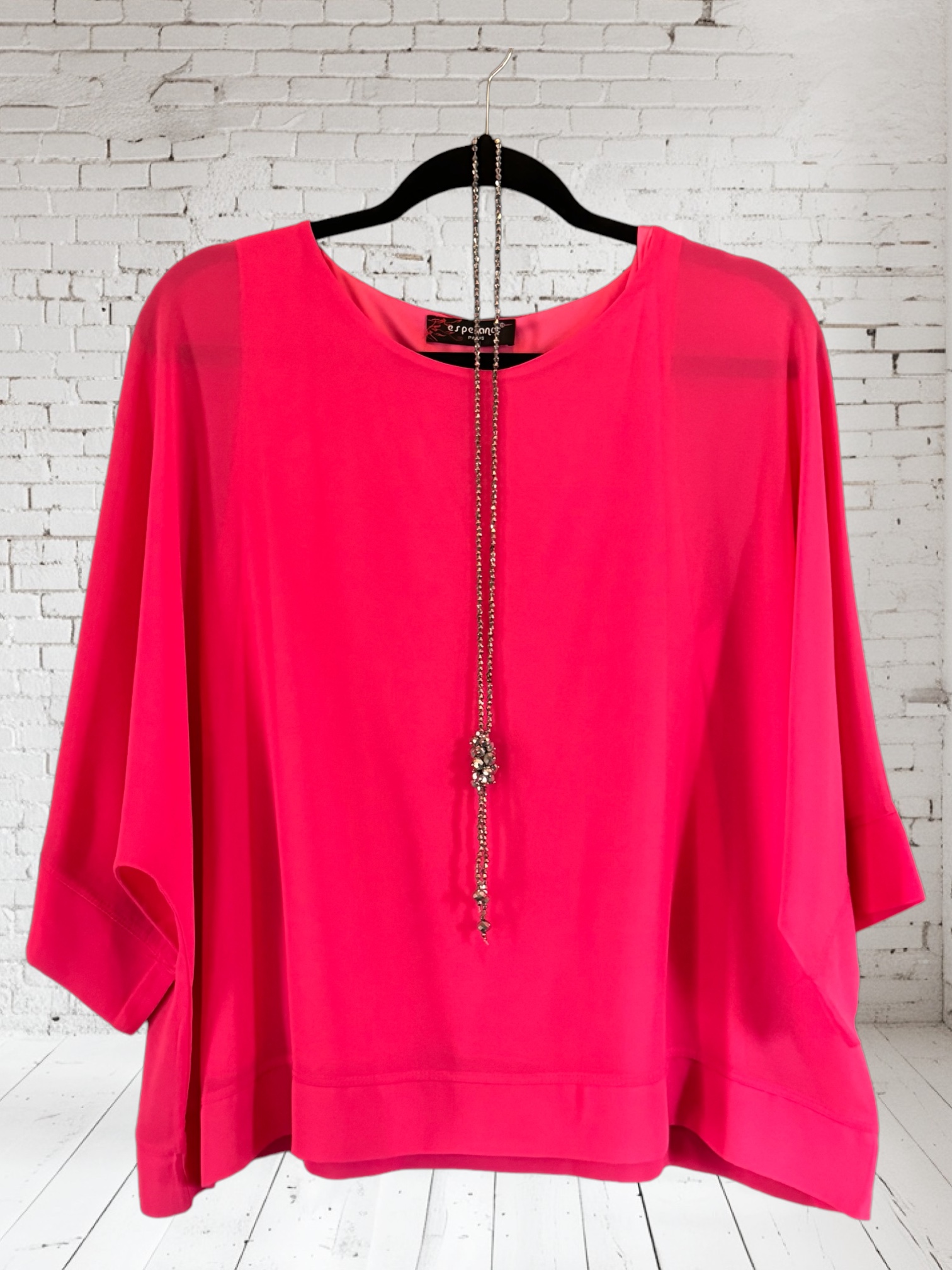 CHIFFONG - TUNIKA - FUCHSIA  - 2