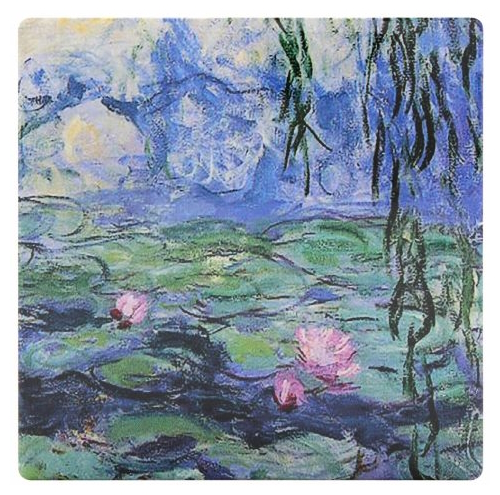 Claude Monet - Glasunderlägg i Keramik 4 olika motiv - 4