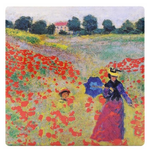 Claude Monet - Glasunderlägg i Keramik 4 olika motiv - 5