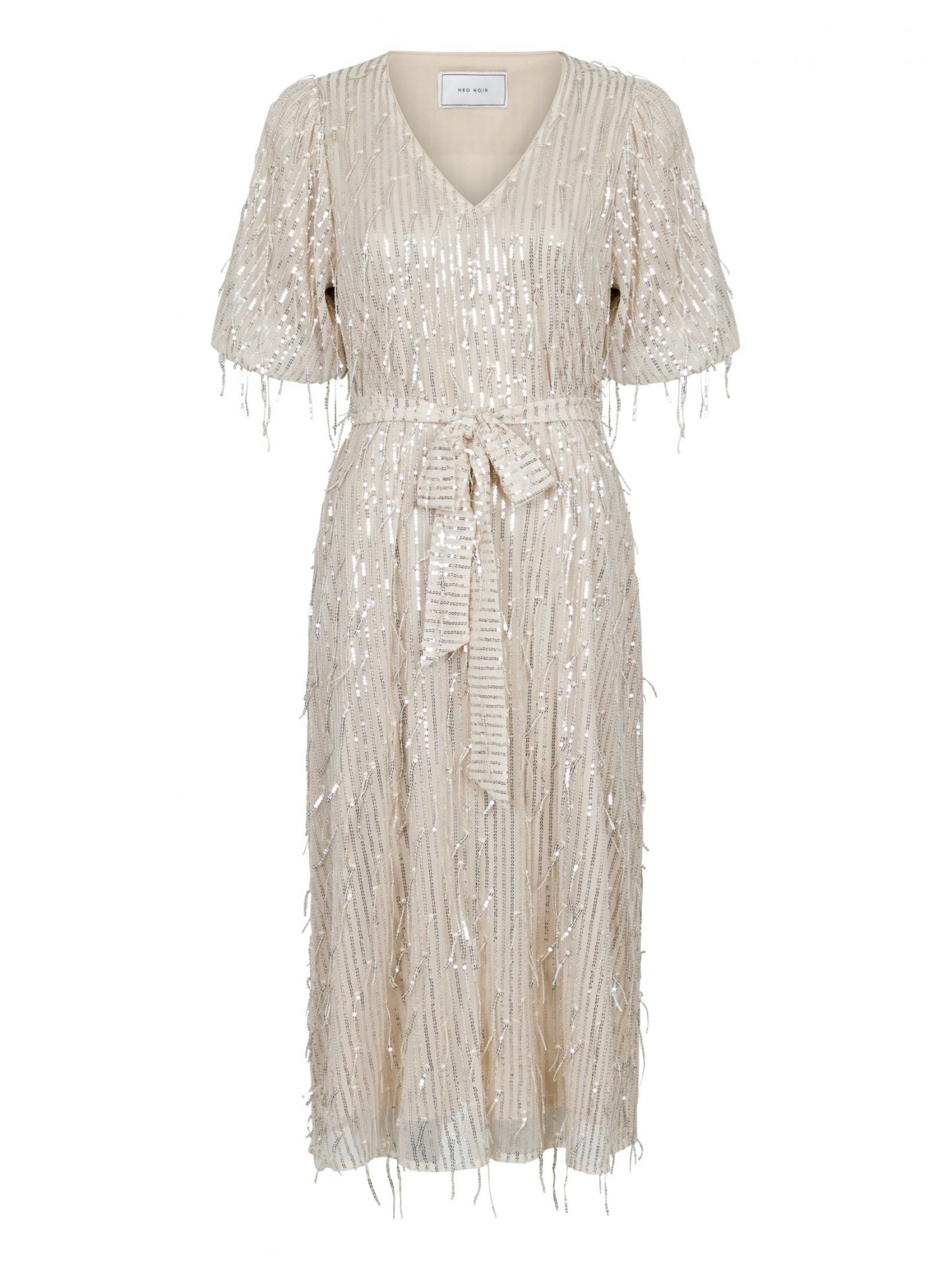 Neo Noir  - Benita Sequins Dress Champagne - 3