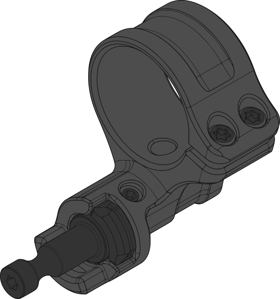 Spuhr RDF-20225K Aimpoint T-2 Magnifier Mount H57mm/2.25" PIC - 3