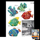 Gunnar Nylund (1940s) Colorful Flat Fish 22 cm