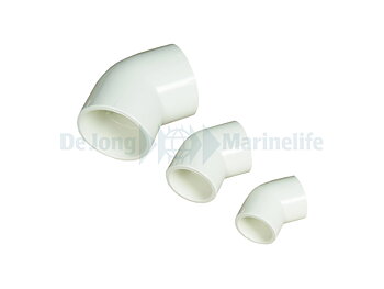 Vit PVC Vinkel 45 grader