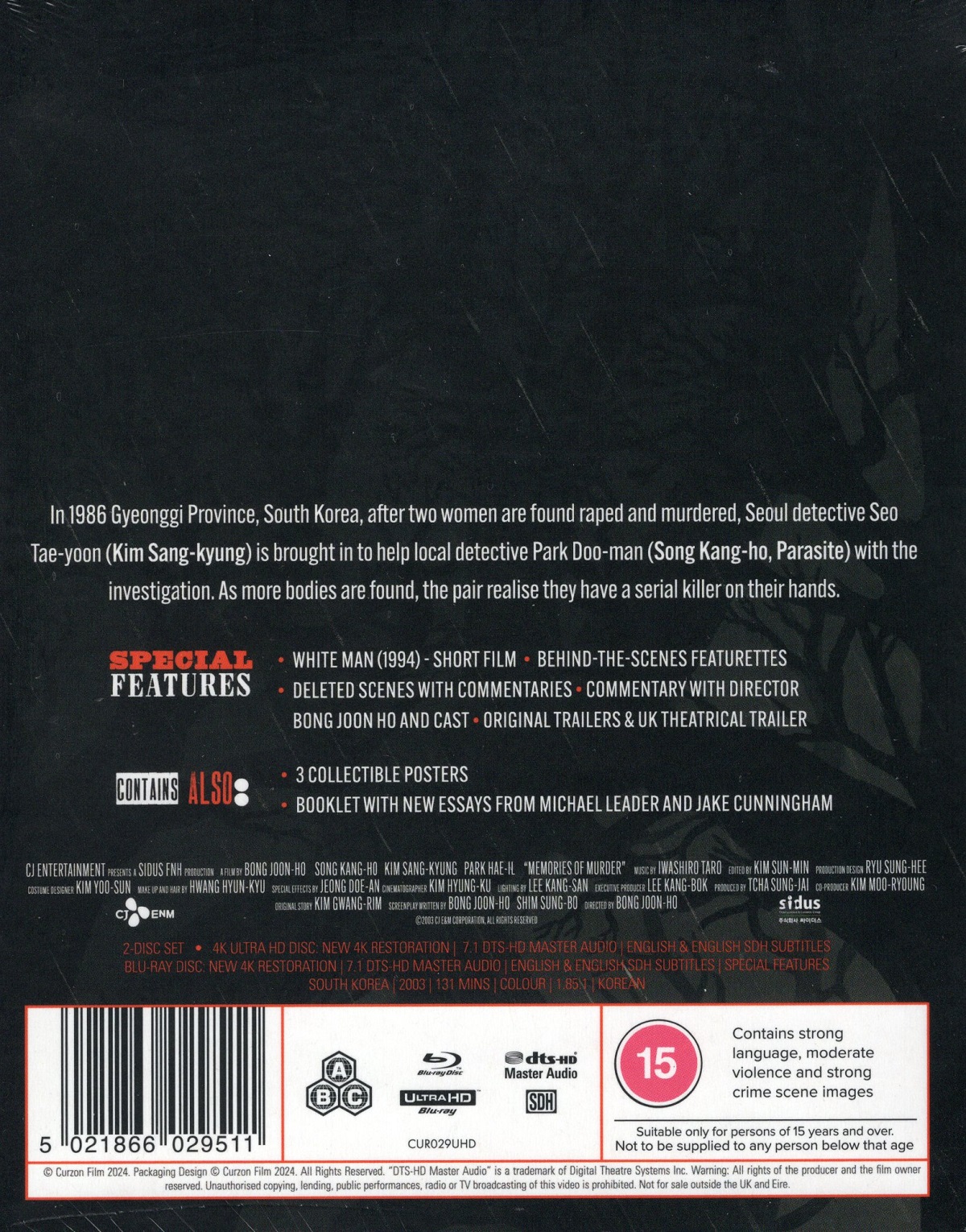 Memories of Murder (Limited Edition) (ej svensk text) (4K Ultra HD + Blu-ray) - 2