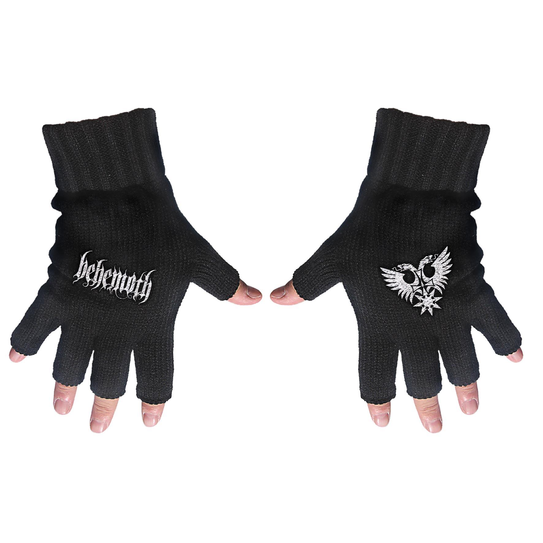 BEHEMOTH UNISEX FINGERLESS GLOVES - LOGO