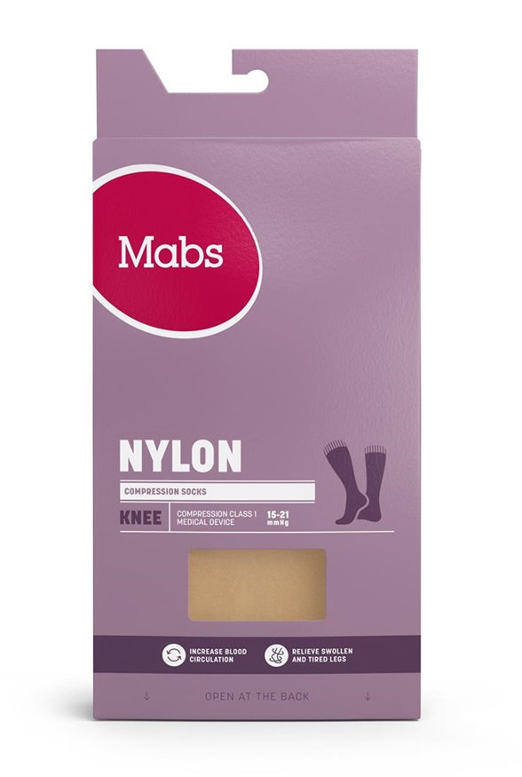 Mabs Stödstrumpor Nylon Solbrun - 3
