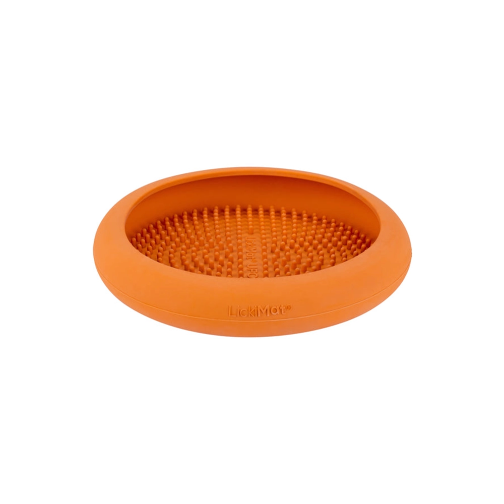 Lickimat Ufo slickmatta med sugpropp och hög kant