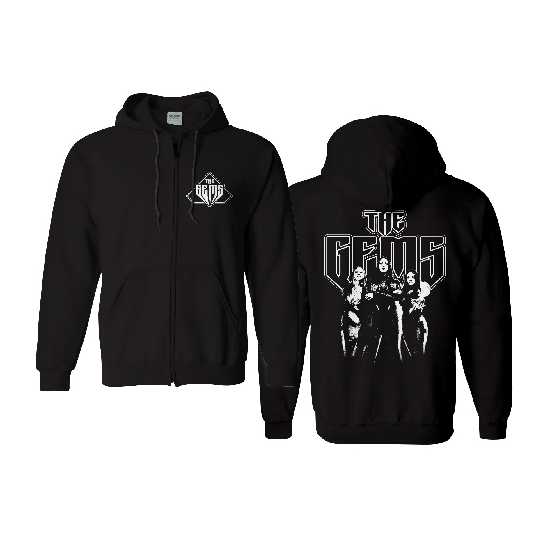 THE GEMS - ZIP-HOOD, SILHOUETTE