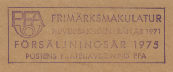Postförseglad kilovara, årgång 1975