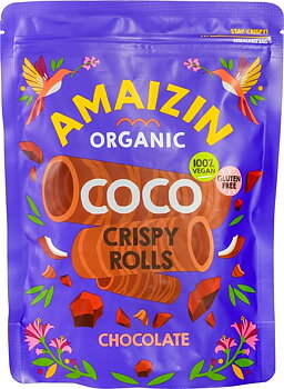 Crispy Rolls Coco Choc 140g Amaizin Eko