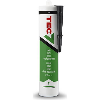 Lim & fogmassa , TEC7 Svart 310ml